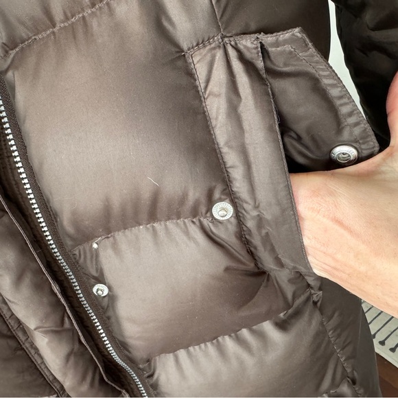 Eddie Bauer Goose Down Parka Jacket Coat, Brown Small - Picture 7 of 9